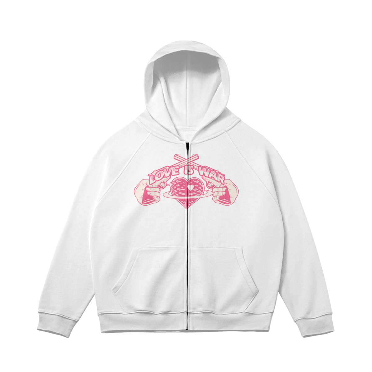 "Love is War" zip-up hoodie <3