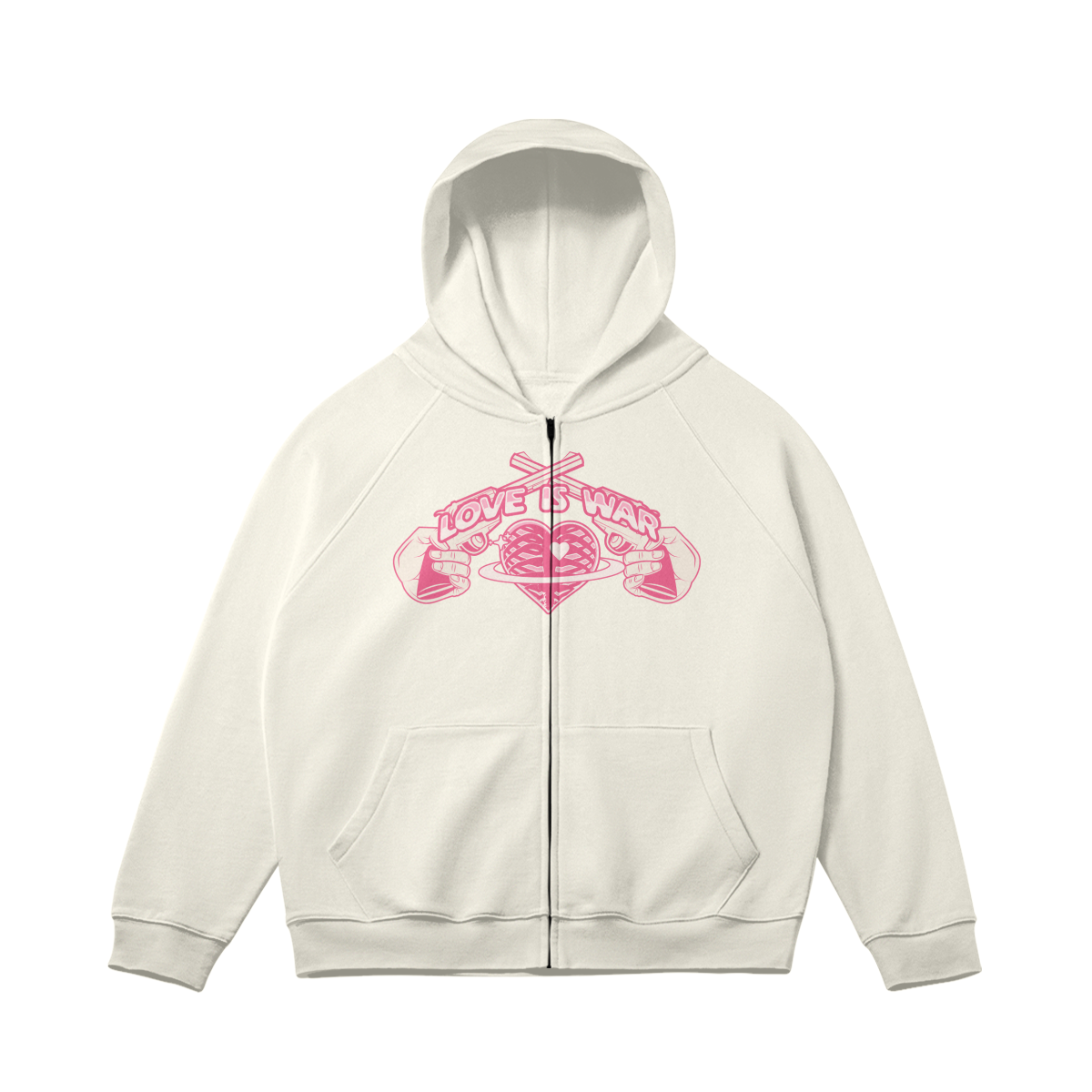 "Love is War" zip-up hoodie <3